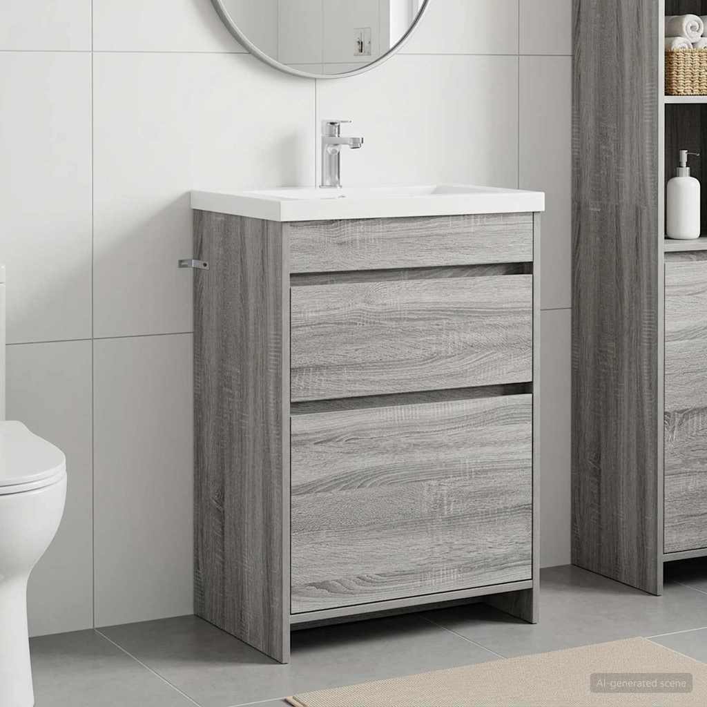 890733_1.jpg vidaXL Skriňa pod umývadlo do kúpeľne Sivý Sonoma 56 x 37,5 x 81 cm – Obrázok 1