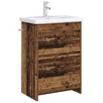 vidaXL Skriňa pod umývadlo do kúpeľne Staré drevo 56 x 37,5 x 81 cm – Obrázok 3