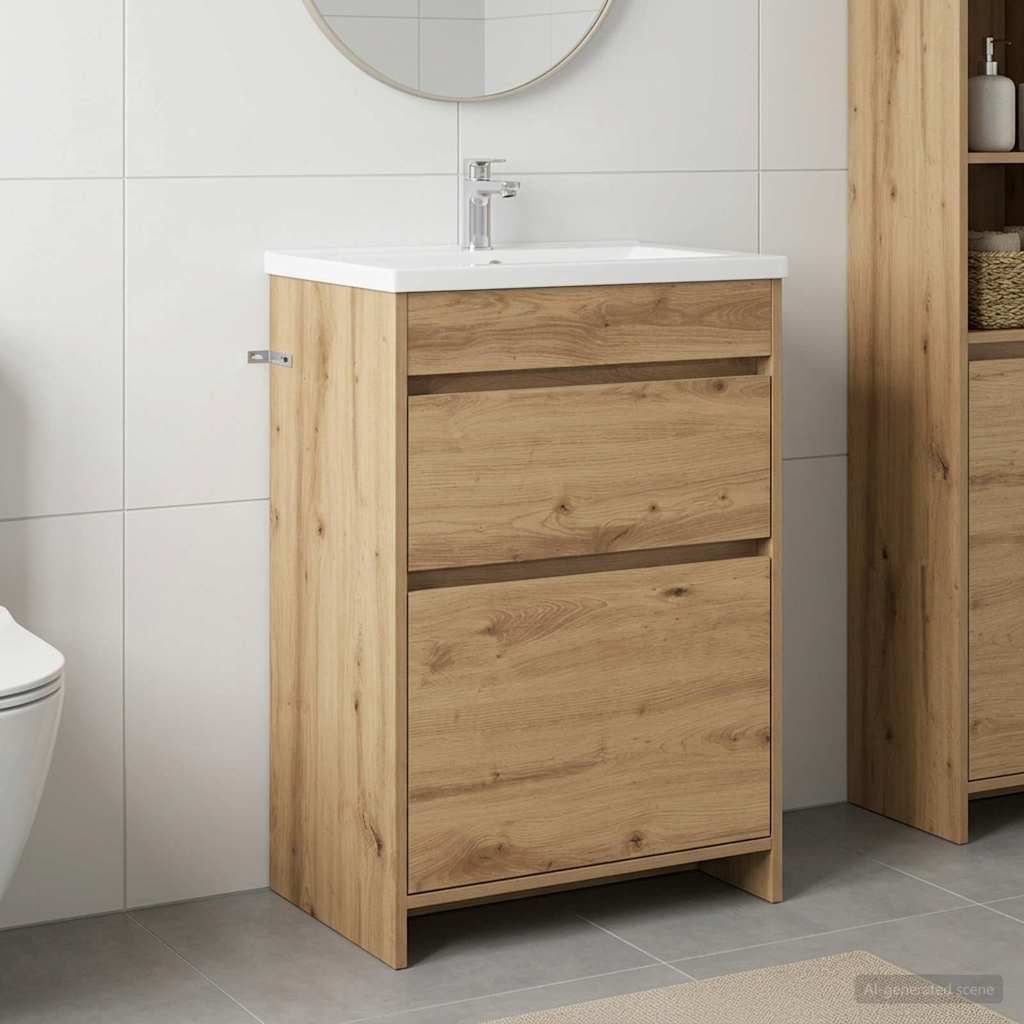 890735_1.jpg vidaXL Skriňa pod umývadlo do kúpeľne Dub artisan 56 x 37,5 x 81 cm – Obrázok 1