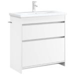 vidaXL Skriňa pod umývadlo do kúpeľne Biela 78,5 x 37,5 x 81 cm – Obrázok 3