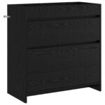 vidaXL Skriňa pod umývadlo do kúpeľne Čierny dub 78,5 x 37,5 x 81 cm – Obrázok 2