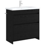 vidaXL Skriňa pod umývadlo do kúpeľne Čierny dub 78,5 x 37,5 x 81 cm – Obrázok 3