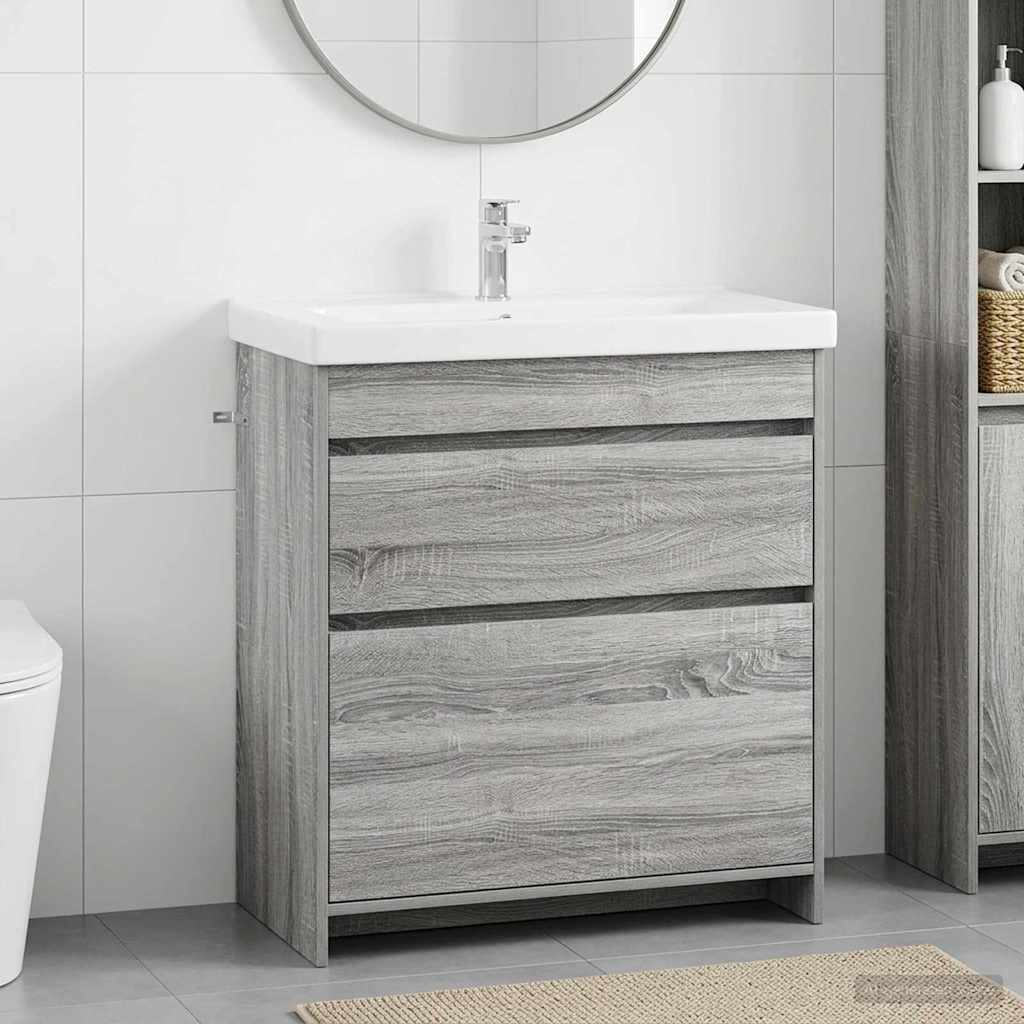 890741_1.jpg vidaXL Skriňa pod umývadlo do kúpeľne Sivý Sonoma 78,5 x 37,5 x 81 cm – Obrázok 1