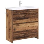 vidaXL Skriňa pod umývadlo do kúpeľne Staré drevo 78,5 x 37,5 x 81 cm – Obrázok 3