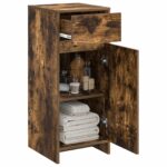 vidaXL Kúpeľňová skriňa Dymový dub 35 x 36,5 x 85 cm Kompozitné drevo – Obrázok 3