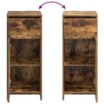 vidaXL Kúpeľňová skriňa Dymový dub 35 x 36,5 x 85 cm Kompozitné drevo – Obrázok 7
