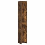 vidaXL Kúpeľňová skriňa Dymový dub 30 x 33 x 190 cm Kompozitné drevo – Obrázok 2
