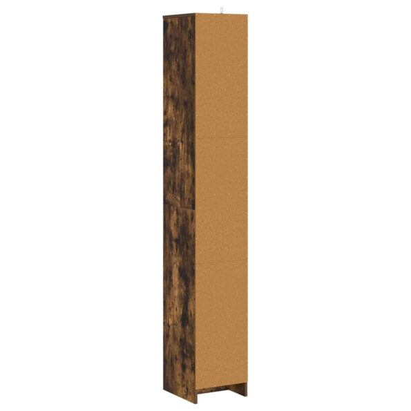 vidaXL Kúpeľňová skriňa Dymový dub 30 x 33 x 190 cm Kompozitné drevo – Obrázok 5