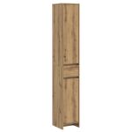 vidaXL Kúpeľňová skriňa Dub artisan 30 x 33 x 190 cm Kompozitné drevo – Obrázok 2