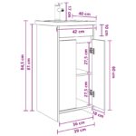 vidaXL Kúpeľňová skrinka s umývadlom Betónovo sivá 42 x 40 x 84,5 cm – Obrázok 9