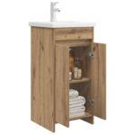 vidaXL Kúpeľňová skrinka s umývadlom Dub artisan 42 x 40 x 84,5 cm – Obrázok 3