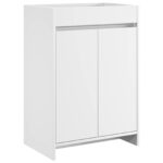 vidaXL Skriňa pod umývadlo do kúpeľne Biela 56 x 37,5 x 81 cm – Obrázok 2
