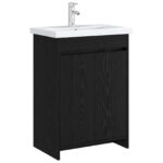 vidaXL Skriňa pod umývadlo do kúpeľne Čierny dub 56 x 37,5 x 81 cm – Obrázok 3