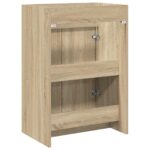 vidaXL Skriňa pod umývadlo do kúpeľne Dub sonoma 56 x 37,5 x 81 cm – Obrázok 6