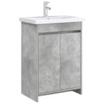 vidaXL Skriňa pod umývadlo do kúpeľne Betónovo sivá 56 x 37,5 x 81 cm – Obrázok 3
