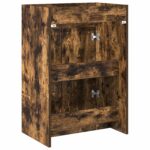 vidaXL Skriňa pod umývadlo do kúpeľne Dymový dub 56 x 37,5 x 81 cm – Obrázok 6
