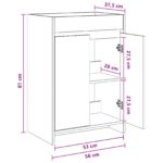 vidaXL Skriňa pod umývadlo do kúpeľne Sivý Sonoma 56 x 37,5 x 81 cm – Obrázok 9