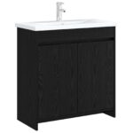 vidaXL Skriňa pod umývadlo do kúpeľne Čierny dub 78,5 x 37,5 x 81 cm – Obrázok 3