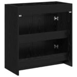 vidaXL Skriňa pod umývadlo do kúpeľne Čierny dub 78,5 x 37,5 x 81 cm – Obrázok 5