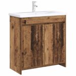 vidaXL Skriňa pod umývadlo do kúpeľne Staré drevo 78,5 x 37,5 x 81 cm – Obrázok 3