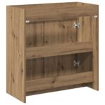 vidaXL Skriňa pod umývadlo do kúpeľne Dub artisan 78,5 x 37,5 x 81 cm – Obrázok 4