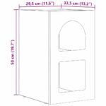 vidaXL Nočný stolík ELST Biela 29,5 x 33,5 x 50 cm Kompozitné drevo – Obrázok 10