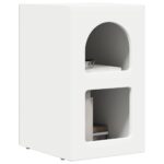 vidaXL Nočný stolík ELST Biela 29,5 x 33,5 x 50 cm Kompozitné drevo – Obrázok 3