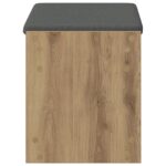 vidaXL Predsieňová lavica s vankúšom Remeselný Dub 63 x 38 x 45 cm – Obrázok 6