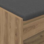 vidaXL Predsieňová lavica s vankúšom Remeselný Dub 63 x 38 x 45 cm – Obrázok 8