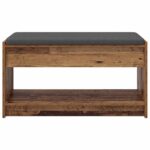 vidaXL Predsieňová lavica s vankúšom Staré drevo 83 x 38 x 45 cm – Obrázok 5