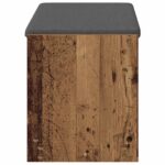 vidaXL Predsieňová lavica s vankúšom Staré drevo 83 x 38 x 45 cm – Obrázok 6