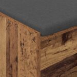 vidaXL Predsieňová lavica s vankúšom Staré drevo 83 x 38 x 45 cm – Obrázok 8