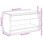 vidaXL Predsieňová lavica s vankúšom Remeselný Dub 83 x 38 x 45 cm – Obrázok 11