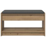 vidaXL Predsieňová lavica s vankúšom Remeselný Dub 83 x 38 x 45 cm – Obrázok 5