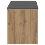 vidaXL Predsieňová lavica s vankúšom Remeselný Dub 83 x 38 x 45 cm – Obrázok 6