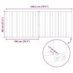 vidaXL Psia brána 2 pcs Čierny 100 x 80 cm Pozinkovaná oceľ – Obrázok 10