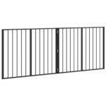 vidaXL Psia brána 2 pcs Čierny 100 x 80 cm Pozinkovaná oceľ – Obrázok 4