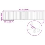 vidaXL Psia brána 4 pcs Čierny 100 x 80 cm Pozinkovaná oceľ – Obrázok 10