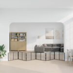 vidaXL Psia brána 6 pcs Čierny 100 x 60 cm Pozinkovaná oceľ – Obrázok 3