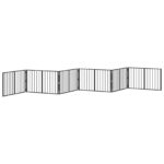 vidaXL Psia brána 6 pcs Čierny 100 x 60 cm Pozinkovaná oceľ – Obrázok 4