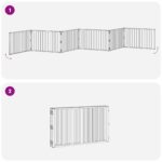 vidaXL Psia brána 6 pcs Čierny 100 x 60 cm Pozinkovaná oceľ – Obrázok 8