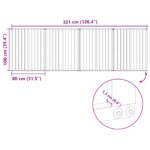 vidaXL Psia brána 4 pcs Čierny 80 x 100 cm Pozinkovaná oceľ – Obrázok 10