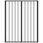 vidaXL Psia brána 4 pcs Čierny 80 x 100 cm Pozinkovaná oceľ – Obrázok 5