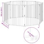 vidaXL Psia brána 8 pcs Čierny 80 x 100 cm Pozinkovaná oceľ – Obrázok 10