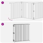 vidaXL Psia brána 8 pcs Čierny 80 x 80 cm Pozinkovaná oceľ – Obrázok 7