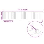 vidaXL Psia brána 4 pcs Čierny 80 x 60 cm Pozinkovaná oceľ – Obrázok 10