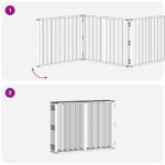 vidaXL Psia brána 8 pcs Čierny 80 x 60 cm Pozinkovaná oceľ – Obrázok 7