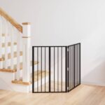 vidaXL Psia brána 2 pcs Čierny 60 x 80 cm Pozinkovaná oceľ