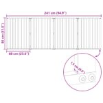 vidaXL Psia brána 4 pcs Čierny 60 x 80 cm Pozinkovaná oceľ – Obrázok 10