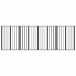 vidaXL Psia brána 4 pcs Čierny 60 x 80 cm Pozinkovaná oceľ – Obrázok 2